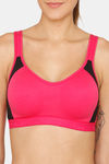 Lady Lyka Medium Impact Seamless Sports Bra (Pack of 2) - Red Fuschia — thumbnail 14