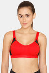 Lady Lyka Medium Impact Seamless Sports Bra (Pack of 2) - Red Fuschia — thumbnail 2