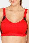 Lady Lyka Medium Impact Seamless Sports Bra (Pack of 2) - Red Fuschia — thumbnail 6