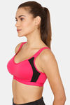 Lady Lyka Medium Impact Seamless Sports Bra (Pack of 2) - Red Fuschia — thumbnail 10