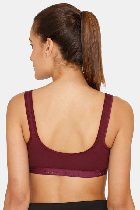 Lady Lyka Medium Impact Seamless Sports Bra (Pack of 2) - Wine Maroon — image 4
