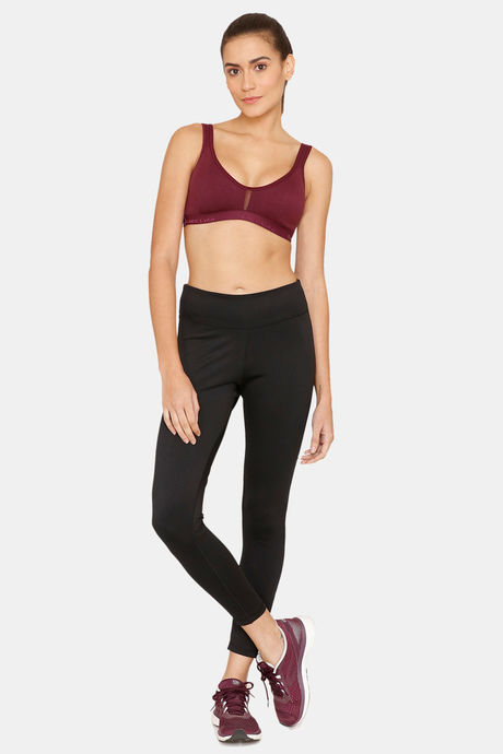 Lady Lyka Medium Impact Seamless Sports Bra (Pack of 2) - Wine Maroon — image 5