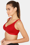 Lady Lyka Medium Impact Seamless Sports Bra (Pack of 2) - Wine Maroon — thumbnail 8