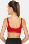 Lady Lyka Medium Impact Seamless Sports Bra (Pack of 2) - Wine Maroon — thumbnail 9