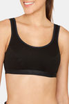Lady Lyka Medium Impact Seamless Sports Bra (Pack of 2) - White Black — thumbnail 11
