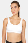 Lady Lyka Medium Impact Seamless Sports Bra (Pack of 2) - White Black — thumbnail 2