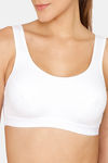 Lady Lyka Medium Impact Seamless Sports Bra (Pack of 2) - White Black — thumbnail 6