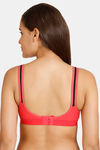 Lady Lyka Medium Impact Seamless Cotton Sports Bra - Plum — thumbnail 3