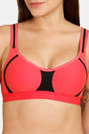 Lady Lyka Medium Impact Seamless Cotton Sports Bra - Plum — thumbnail 4