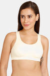 Lady Lyka Medium Impact Seamless Cotton Sports Bra - Skin — thumbnail 1
