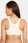 Lady Lyka Medium Impact Seamless Cotton Sports Bra - Skin — thumbnail 3