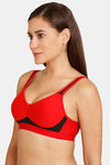 Lady Lyka Medium Impact Seamless Cotton Sports Bra (Pack of 2) - Maroon Red — thumbnail 7