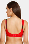 Lady Lyka Medium Impact Seamless Cotton Sports Bra (Pack of 2) - Red Black — thumbnail 4