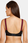 Lady Lyka Medium Impact Seamless Cotton Sports Bra (Pack of 2) - Red Black — thumbnail 8