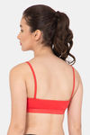 Lady Lyka Cotton Sports Bra - Tomato — thumbnail 4