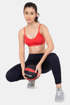 Lady Lyka Cotton Sports Bra - Tomato — thumbnail 5