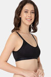 Lady Lyka Modal Sports Bra - Black — thumbnail 3