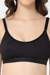 Lady Lyka Modal Sports Bra - Black — thumbnail 7