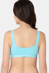 Lady Lyka Cotton Sports Bra - Blue — thumbnail 4