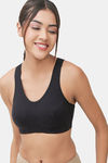 Lady Lyka Soft Strechable Sports Bra - Black — thumbnail 1