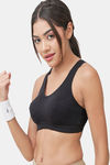 Lady Lyka Soft Strechable Sports Bra - Black — thumbnail 2
