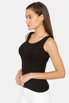 Lady Lyka Cotton Camisole - Black — thumbnail 2