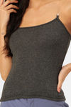 Lady Lyka Cotton Camisole (Pack of 2) - Grey Black — thumbnail 8