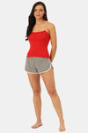 Lady Lyka Cotton Camisole (Pack of 2) - Red Grey — thumbnail 4