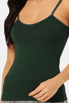 Lady Lyka Cotton Camisole (Pack of 2) - Green Mustard — thumbnail 4