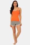 Lady Lyka Cotton Camisole (Pack of 2) - Green Orange — thumbnail 7