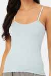 Lady Lyka Cotton Camisole (Pack of 2) - Grey Light Blue — thumbnail 7