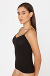 Lady Lyka Cotton Camisole - Black — thumbnail 2