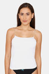Lady Lyka Cotton Camisole (Pack of 2) - White Black — thumbnail 2
