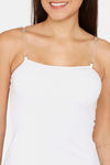 Lady Lyka Cotton Camisole (Pack of 2) - White Black — thumbnail 6