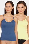 Lady Lyka Cotton Camisole (Pack of 2) - Blue Lemon — thumbnail 1