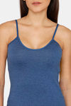 Lady Lyka Cotton Camisole (Pack of 2) - Black Blue — thumbnail 11