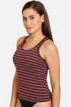 Lady Lyka Cotton Camisole - Wine — thumbnail 2