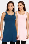 Lady Lyka Cotton Camisole (Pack of 2) - Indigo Pink — thumbnail 1