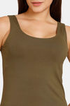 Lady Lyka Cotton Camisole (Pack of 2) - NavyBlue OliveGreen — thumbnail 11