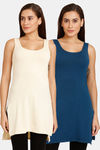 Lady Lyka Cotton Camisole (Pack of 2) - Skin Indigo — thumbnail 1