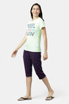 Kryptic Cotton Capri Set - Green — thumbnail 2