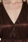 You Forever Satin Short Length Nighty - Brown — thumbnail 7