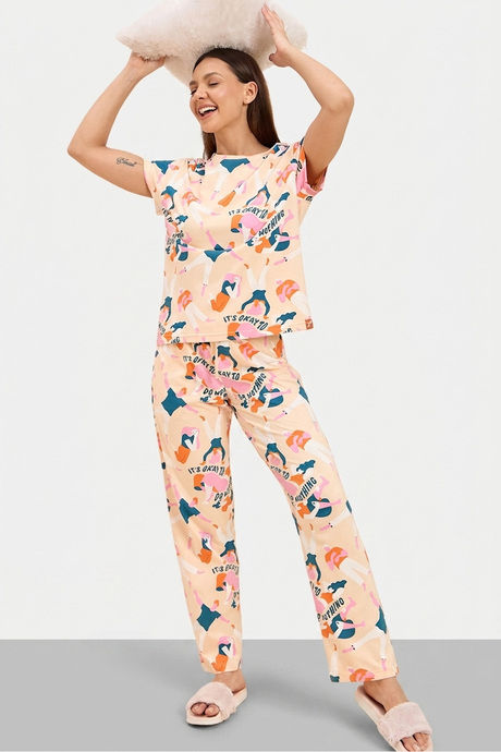Sweet Dreams Pyjama Set - Peach — image 3
