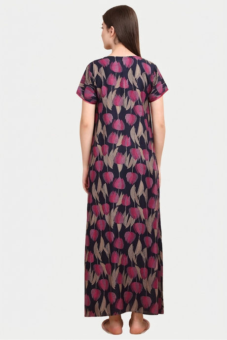 Sweet Dreams Printed Nightdress - Navy — image 2