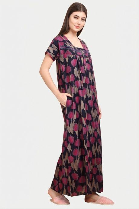Sweet Dreams Printed Nightdress - Navy — image 5