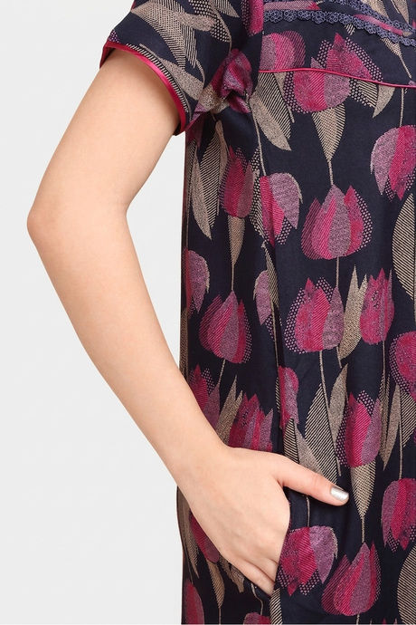 Sweet Dreams Printed Nightdress - Navy — image 6