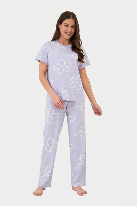 Sweet Dreams Printed Pyjama Set - Lilac Buy Sweet Dreams Printed Pyjama Set - Lilac