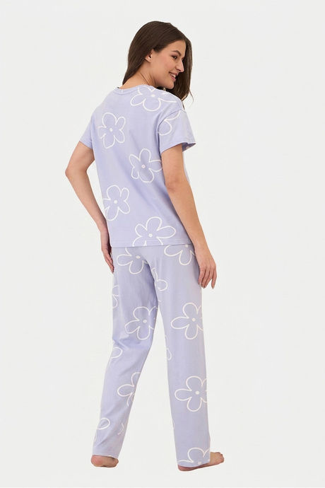 Sweet Dreams Printed Pyjama Set - Lilac — image 2