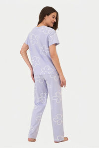 Sweet Dreams Printed Pyjama Set - Lilac — thumbnail 2