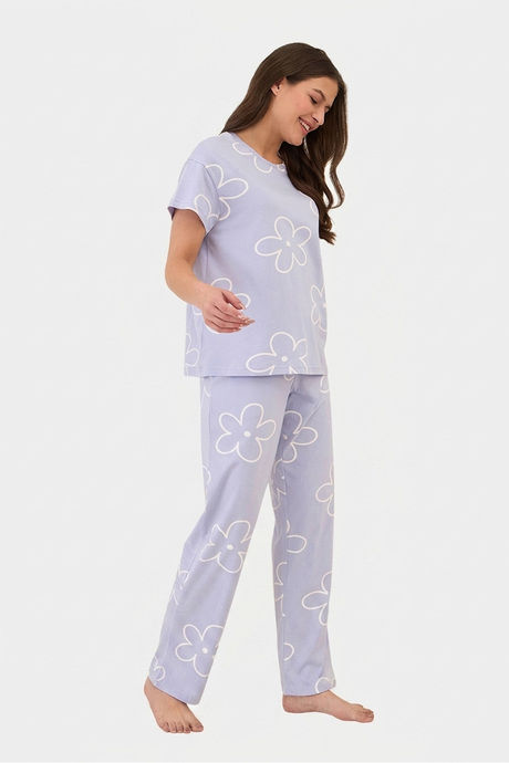Sweet Dreams Printed Pyjama Set - Lilac — image 4